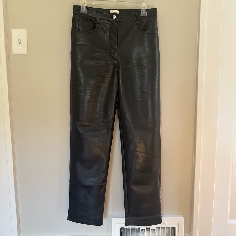 Aritzia (Wilfred) Black Pleather Pant